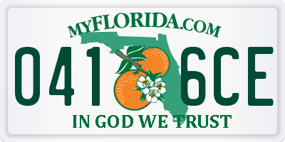 FL license plate 0416CE