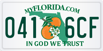 FL license plate 0416CF