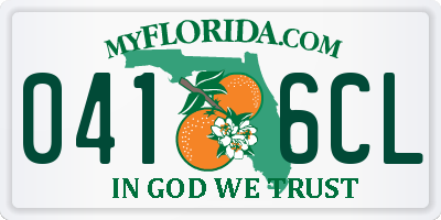 FL license plate 0416CL