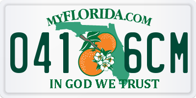 FL license plate 0416CM