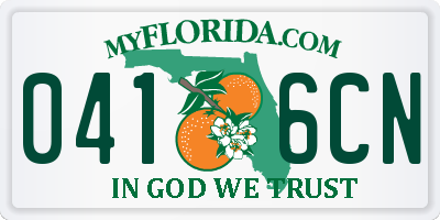 FL license plate 0416CN