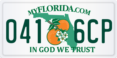 FL license plate 0416CP