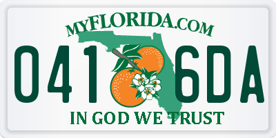 FL license plate 0416DA