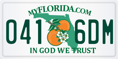 FL license plate 0416DM