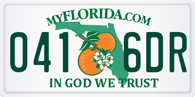 FL license plate 0416DR