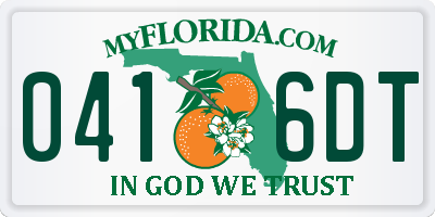 FL license plate 0416DT