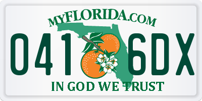 FL license plate 0416DX