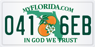 FL license plate 0416EB