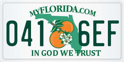 FL license plate 0416EF