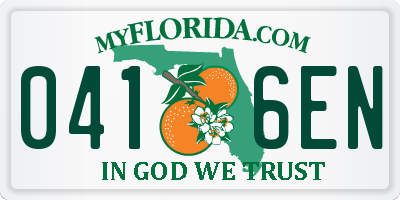 FL license plate 0416EN