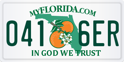 FL license plate 0416ER