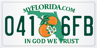 FL license plate 0416FB