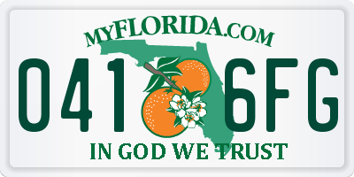 FL license plate 0416FG
