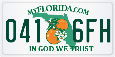 FL license plate 0416FH