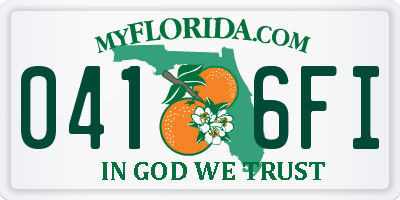 FL license plate 0416FI