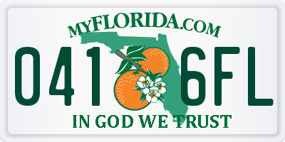 FL license plate 0416FL