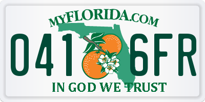 FL license plate 0416FR