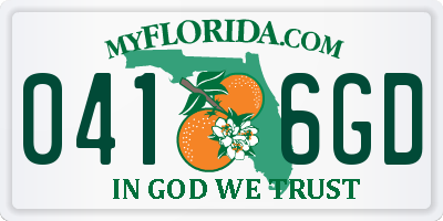 FL license plate 0416GD