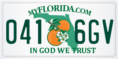FL license plate 0416GV