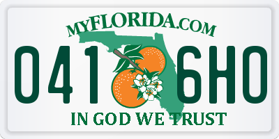 FL license plate 0416HO
