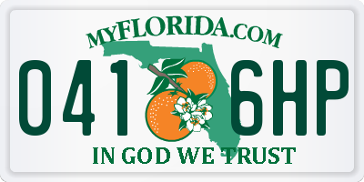 FL license plate 0416HP