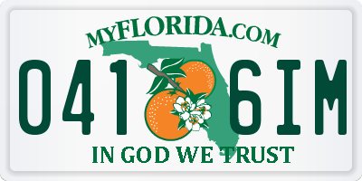 FL license plate 0416IM