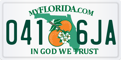 FL license plate 0416JA