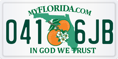 FL license plate 0416JB