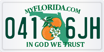 FL license plate 0416JH