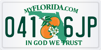 FL license plate 0416JP