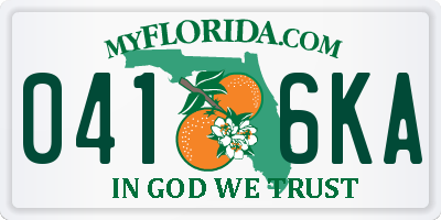FL license plate 0416KA
