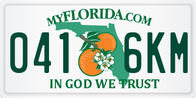 FL license plate 0416KM