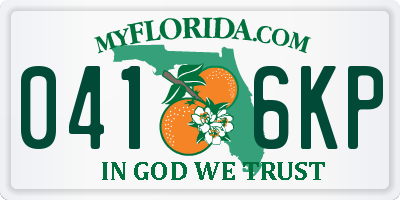 FL license plate 0416KP