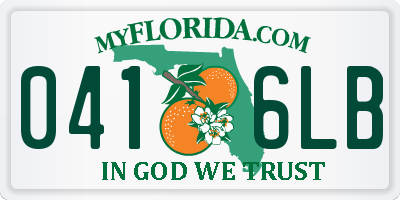 FL license plate 0416LB