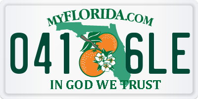 FL license plate 0416LE