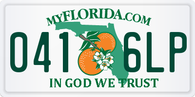 FL license plate 0416LP