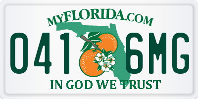 FL license plate 0416MG