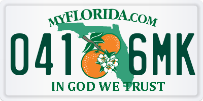 FL license plate 0416MK