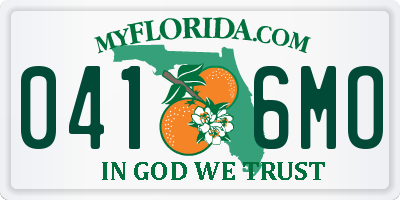 FL license plate 0416MO