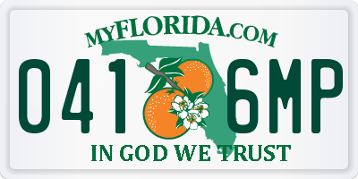 FL license plate 0416MP