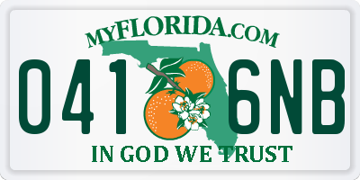 FL license plate 0416NB