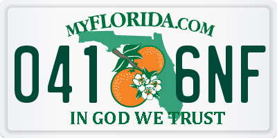 FL license plate 0416NF