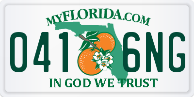 FL license plate 0416NG