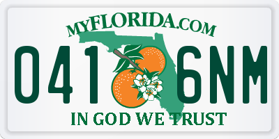 FL license plate 0416NM