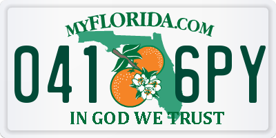 FL license plate 0416PY