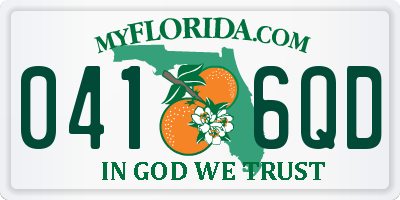 FL license plate 0416QD