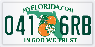 FL license plate 0416RB