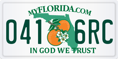 FL license plate 0416RC