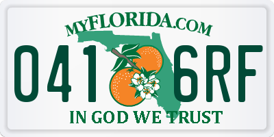 FL license plate 0416RF