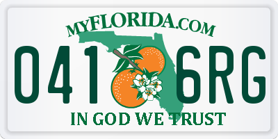 FL license plate 0416RG